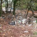 A Thiers sur Thève, des personnes peu scrupuleuses déversent sauvagement leurs déchets dans la nature