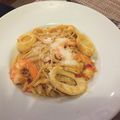 Linguine aux calamars et aux crevettes