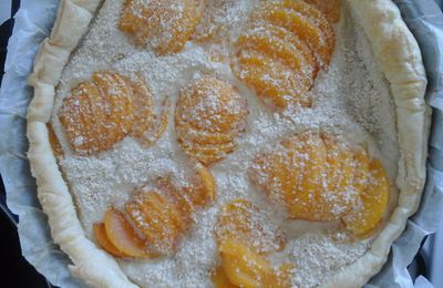 Tarte amandine aux pêches