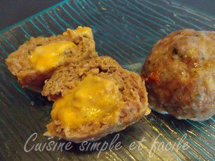 Boulettes de viandes hachées farcies au fromage 