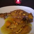 Tajine de canard aux poires et abricots