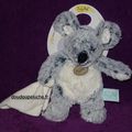 Doudou souris Les flocons Baby nat, gris blanc, petit mouchoir, 22 cm, www.doudoupeluche.fr