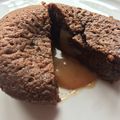 Moelleux au chocolat, coeur de caramel au beurre salé