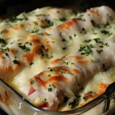 Gratin d'asperges et jambon