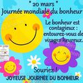 🤗😄🤗😄Journée du bonheur🤗😄🤗😄