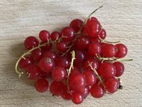 Groseilles à maquereaux, groseilles rouges (chez nous on dit raisinets) et myrtilles