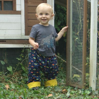 je continue le défi de la rentrée! 2 tissus, pas