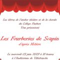 3 juin : les Fourberies de Scapin. La chorale y chante !!