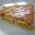 Quiche poireaux, lardons, curcuma