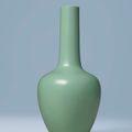 A fine and rare Imperial green glass vase, Yongzheng incised four-character mark within double squares and of the period