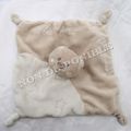 Doudou Peluche Plat Ours Blanc Beige Etoile Mes Petits Copinous Kimbaloo