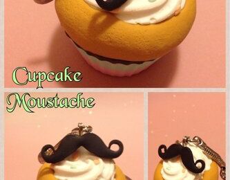 Porte clef Cupcake Moustache