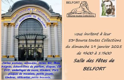 Annonce de la 53e Bourse toutes collections, le 19 janvier 2025 à Belfort