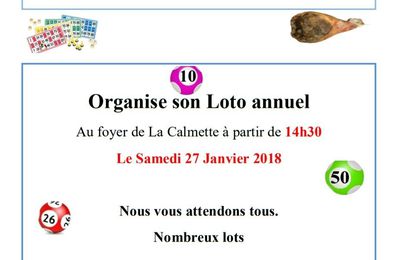 Loto Eglise protestante Unie de France le 27 janvier 2018