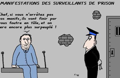 Manifestations  et blocages des surveillants de prison