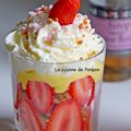 Verrine de fraises à la crème anisée et spéculoos