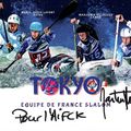 TOKYO 2021 carte postale slalom