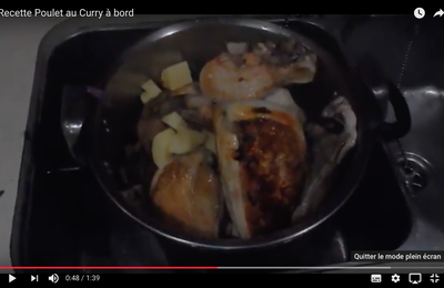 Recette du Poulet au curry, à bord du Nena. Recipe of Chicken curry, on board the Nena. 10 novembre 2016