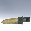 Ge Dagger with a Turquoise-inlaid Bronze Handle, Shang dynasty (16th-11th century BCE)
