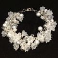 Bracelet blanc argente