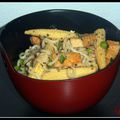 Nouilles chinoises au tofu et à la sauce coco-gingembre