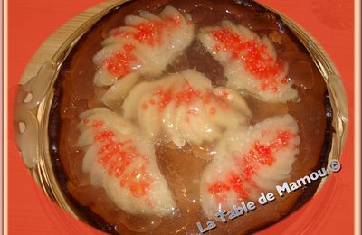 Gâteau au fromage blanc au chocolat et aux poires