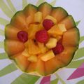 La simplissime salade de fruits dans sa coupe de melon