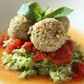 Boulettes d'aubergine et d'haricot coco (boulettes végétaliennes)