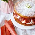 Sponge cake à la rhubarbe rôtie, un petit air anglo-saxon dans mon tea time