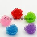 Cabochons forme de rose en résine,19x19mm