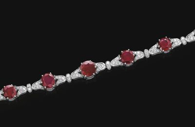 Ruby and diamond bracelet