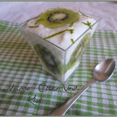Mousse citron vert kiwi