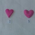 Des coeurs en Fimo/Hearts in Polymer clay