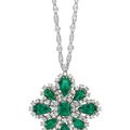 An Important Colombian Emerald and Diamond Brooch-Pendant Necklace