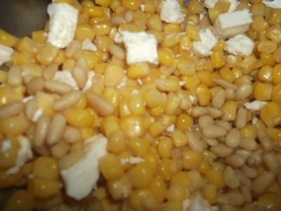 Blog de lacuisinedelirilou : La cuisine de Lirilou, Salade au maïs, au bacon et à la Feta