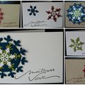 Des flocons ... une série de mini-cartes de voeux hivernales !