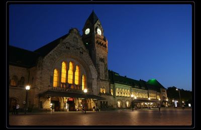 Gare de Metz en nocturne