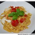 TAGLIATELLES FRAÎCHES, TOMATE CONFITE ET MOZZARELLA