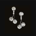 Two pairs of diamond earrings