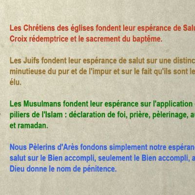 Chrétiens, Juifs, Musulmans, Pèlerins d'Arès