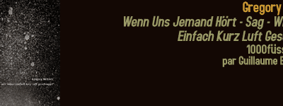Gregory Büttner : Wenn Uns Jemand Hört... (1000füssler, 2015) / Büttner, Lettew, Rodrigues, Torres : Zwei Mal Zwei (CS, 2015)