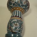 Ancienne Céramique Percussion Faïence Tunisienne Signée Kharraz Tunisie Tunisia / TU25