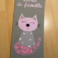 Protège livret de famille taupe chat rose