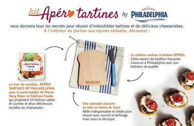 Qui veut gagner un kit apéro tartines avec Philadelphia ?