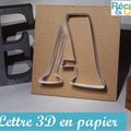 Tuto: faire une lettre 3D en papier