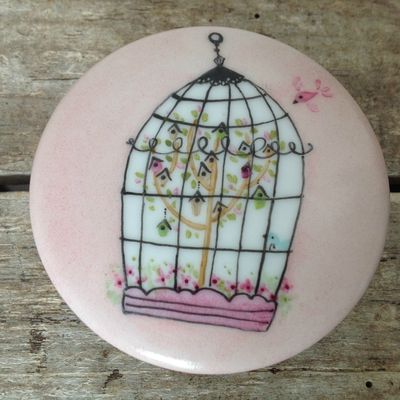 Boîte ronde - Cage à oiseaux