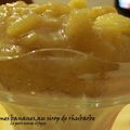 Compote pommes bananes au sirop de rhubarbe