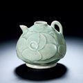 A Yaozhou Celadon Glazed Carved Ewer, Northern Song Dynasty, 10th-12th Century