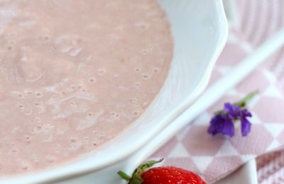 Soupe de fraises Label Rouge, avocat coco {recette}