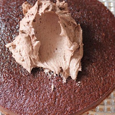 {layer cake} chocolat & amande